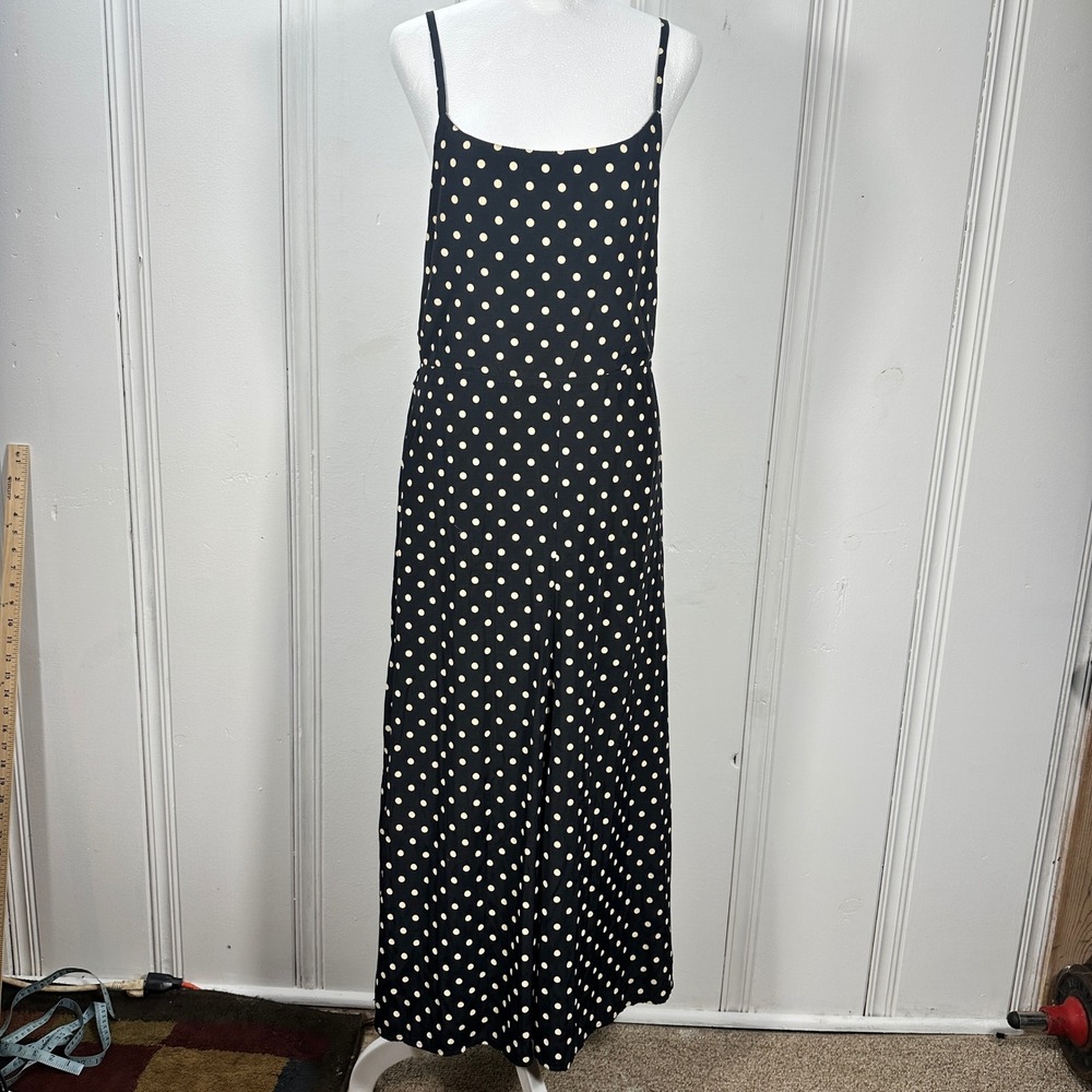 Vintage 80s Hearts Polka Dot Maxi Dress Size 10 Backless Low Back Bow Made USA